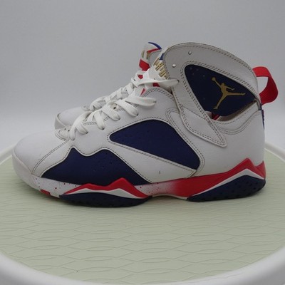 Air Jordan 7 Retro 304775-123 Men's US 11 Sneakers White Metallic Running Shoes