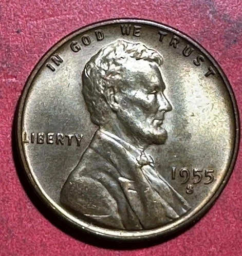 1955S US Choice Uncirculated LINCOLN Cent! "RED & BROWN" X171 Old US Coin!