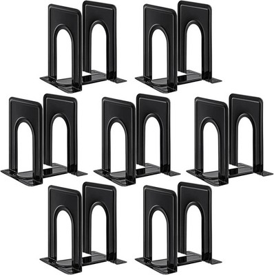 Book Ends Metal Bookends for Shelves,14 Pcs Book End to Hold Books He