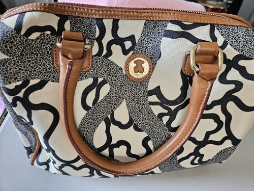 Tous cream/black Kaos Legacy Boston bag RARE preowned good condition Vintage