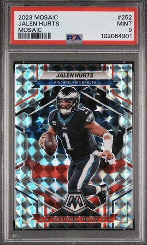 2023 Panini Mosaic - National Pride Jalen Hurts #252 Silver Prizm PSA 9