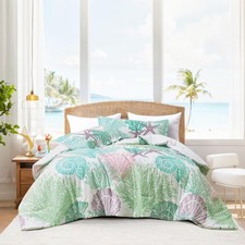 Tritard Coastal Comforter Set Queen Size 3 Piece, Soft Beach Queen, Coastal5