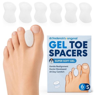 Dr. Frederick's Original Gel-Zehenspreizer   18 Stück   Weiche Zehenspreizer NEU
