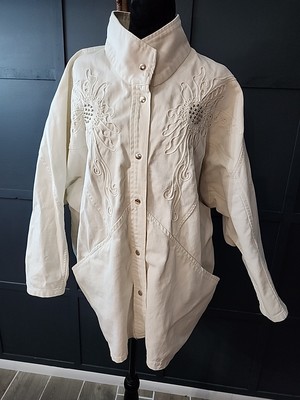 Pado California Vintage Jean Jacket, Large, White, Rare Find