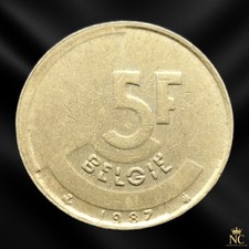 Belgique – 1987 – 5 francs - Baudouin Ier (NL) (N1934)