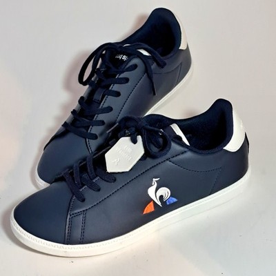 Men's Le Coq Sportif Courtset Sneakers Shoes Trainers EUR 38 US 5.5 Blue Leather
