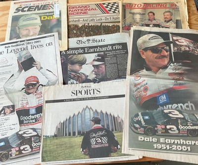 Dale Earnhardt newspaper set 1987 Grand National & commemorative #3 headlines 