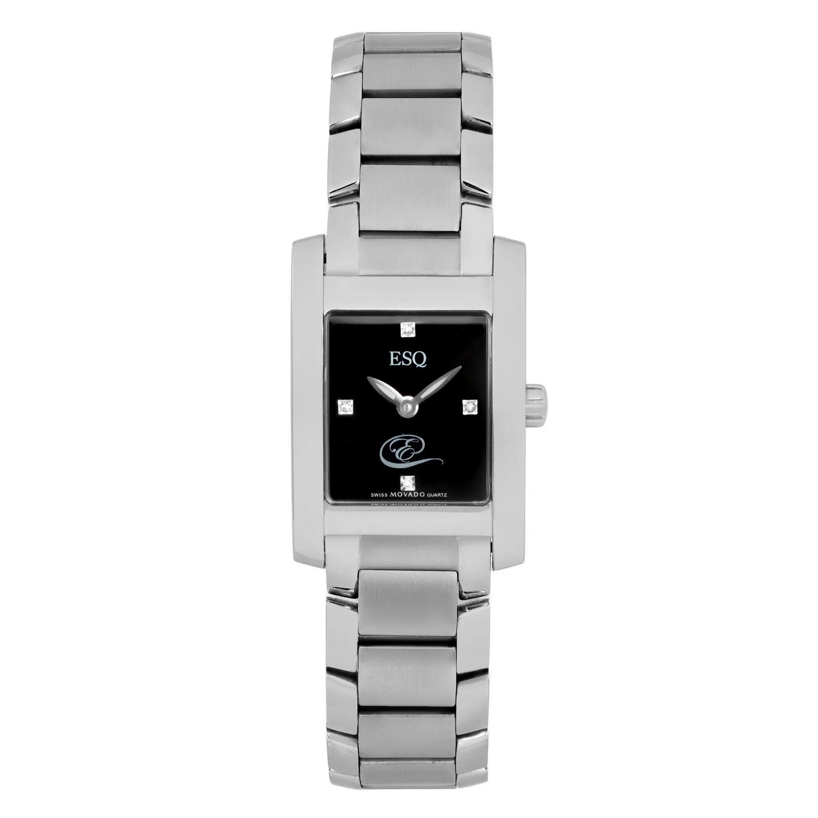 Movado Swiss 21mm Stainless Steel Black Dial Ladies Watch