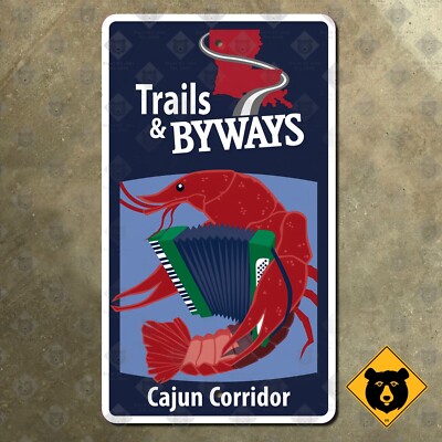 Louisiana Cajun Corridor trails byways highway 14 road sign scenic route 8x14