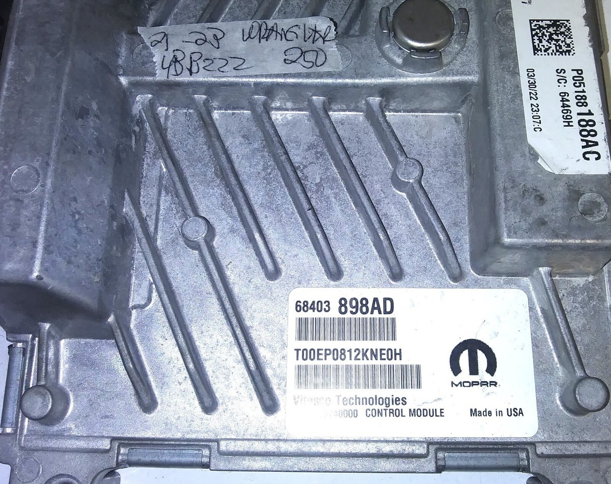 68403 898AD ecu ecm computer 2021-2022 Jeep Wrangler | eBay