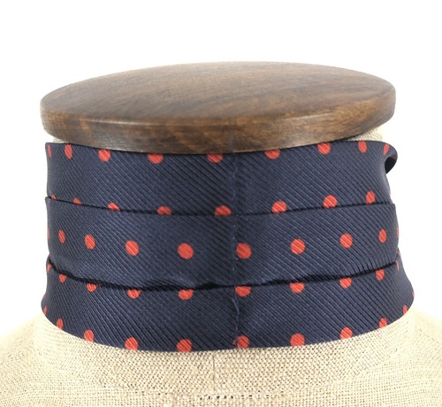 Seidentuch in Pois blau und rot - Bild 4 von 4
