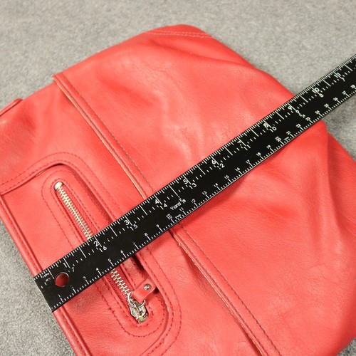 Kim Rogers Schultertasche oder Umhängetasche 3 Fächer Kunstleder verstellbar rot - Bild 19 von 24
