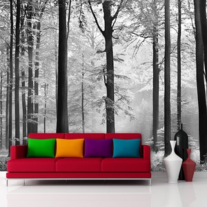 Détails Sur Maison De Vie Gris Porte Décoration Murale Autocollant Mur Autocollant Forêt 366cm X 254cm Afficher Le Titre Dorigine