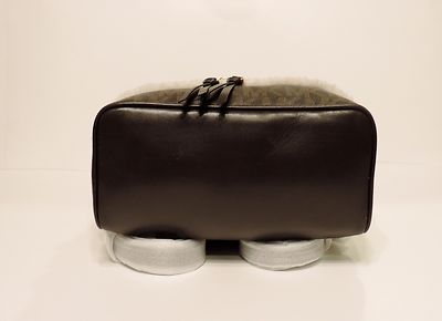 NEW MICHAEL KORS MD RHEA FUR TRIM BROWN PVC Monogram  display picture 1