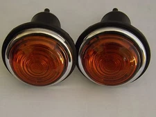 LUCAS TYPE L488   INDICATOR  LIGHT UNIT PAIR 12V  ( GLASS LENS)