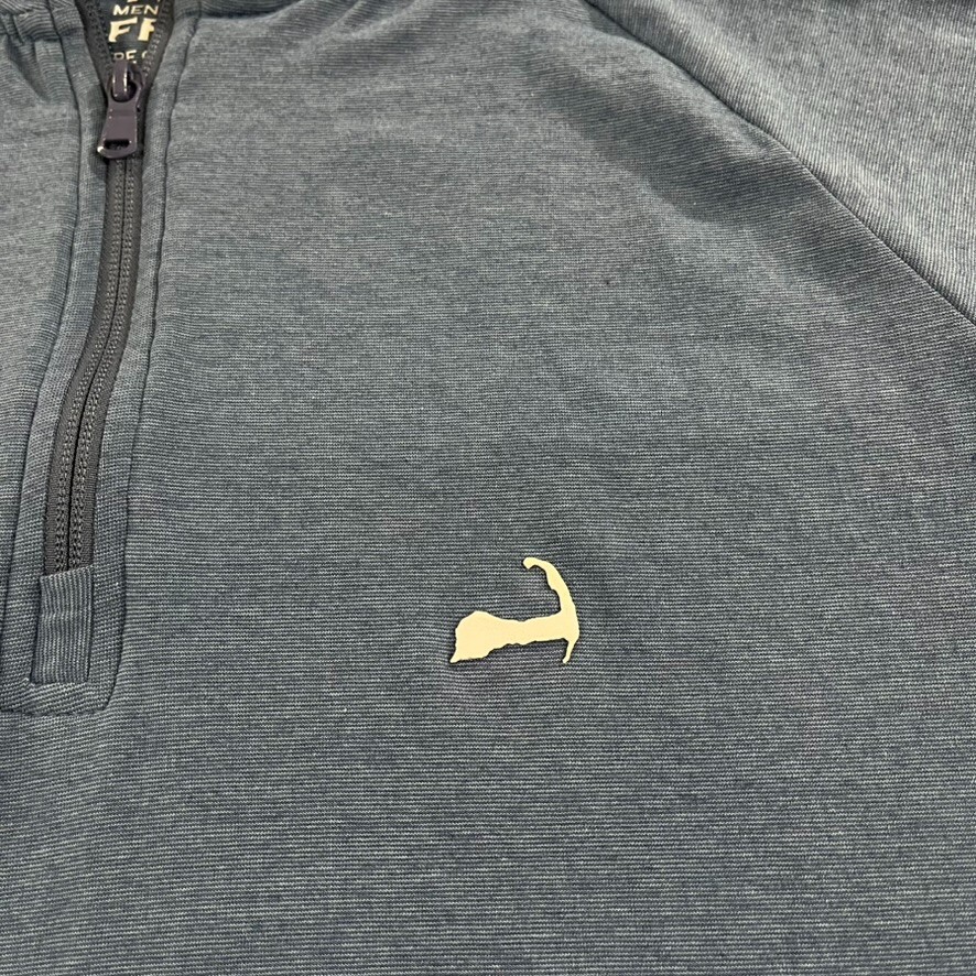 CUFFYS Cape Cod Pullover Men Extra Large Blue 1/4… - image 2