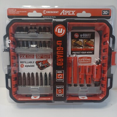 Crescent Apex u-GUARD 30-Piece 1/4-in Impact Driver Bit Set