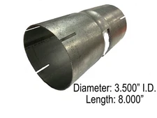 COUPLER 3.5IN ID X 8IN LENGTH ALUMINIZED 