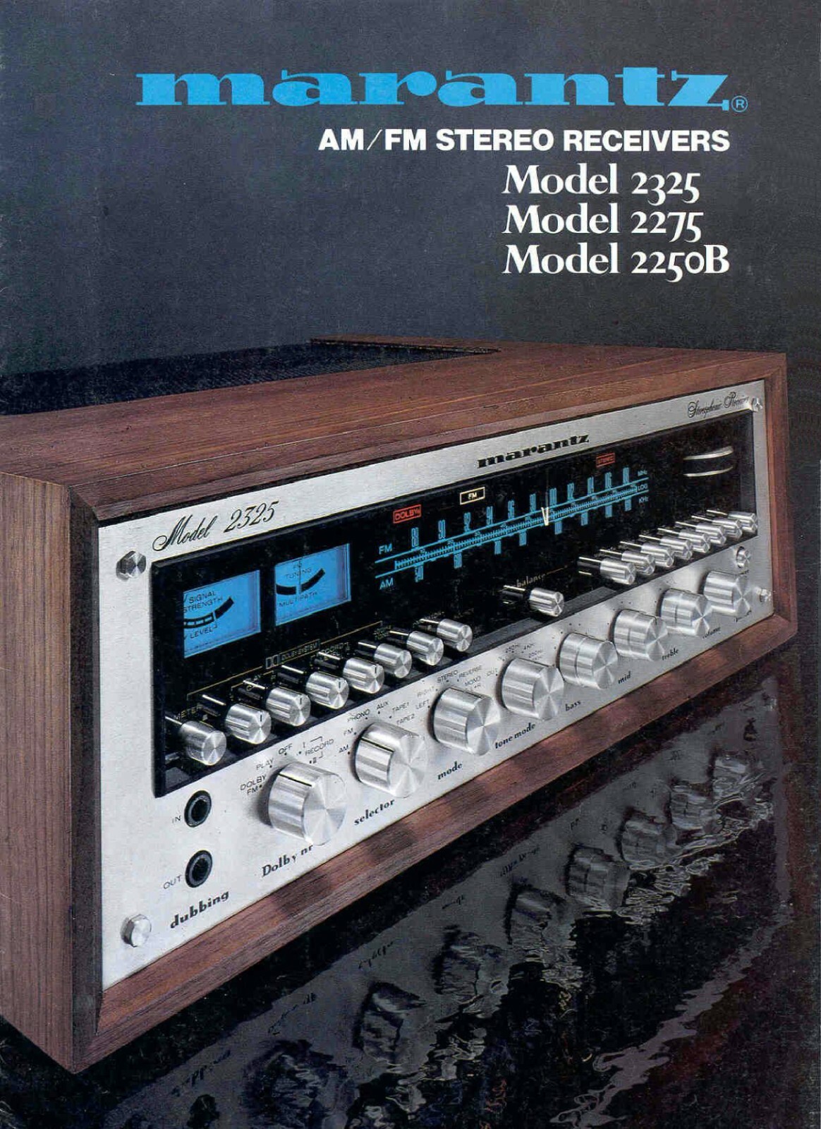 High res scans of the very rare brochure for Marantz 2325 2275 2250B receivers 