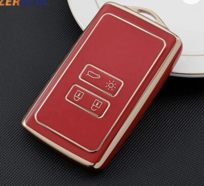 Pour Renault Coque Clé Voiture Rouge Blanc/Noir/Vert/Bleu Foncé Anti Vibration