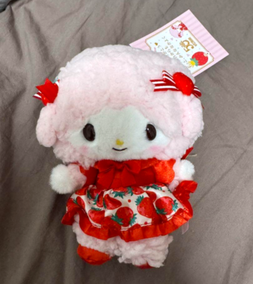 My Sweet Piano Chain Mascot Holder Mini Plush Strawberry Newspaper