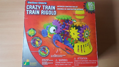 Techno Gears Crazy Train Motorisierter Baukasten 80 Teile KOMPLETT BATTERIEN