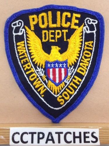 WATERTOWN, SOUTH DAKOTA POLICE STOCK EAGLE SHOULDER PATCH SD