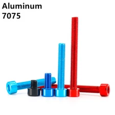 Colorful Aluminum Alloy 7075 Hex Socket Bolt Cap Head Screws M3 M4 M5 M6