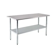 Stainless Steel Prep Table NSF Commercial Work Table with Undershelf for Kitc...
