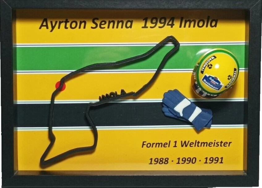Ayrton Senna Helm 1:8 Formel1 Handmade Hommage 1.Mai 1994 Imola San Marino - Bild 2 von 4