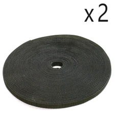 2 Pack Lot - 1" Roll Hook and Loop Reusable Cable Ties Wraps & Straps 10M 30ft