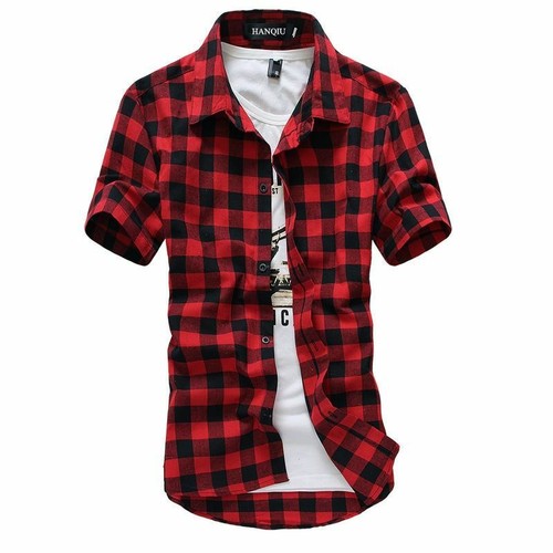 Men Casual Short Sleeve Shirt Punk Goth 