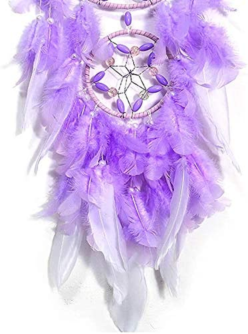 Purple Dream Catcher, Large Dreamcatcher, Handmade Feather Mobile Wall Decor Han eBay