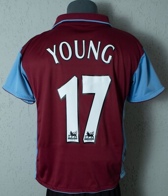 Aston Villa Young Jersey 2006/2007 Home Football Soccer Mens Retro