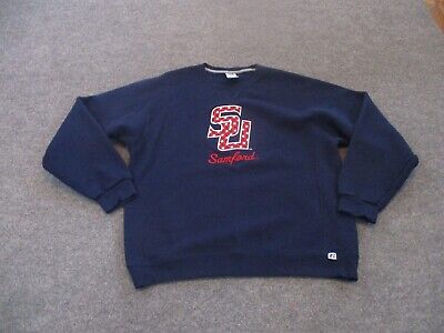 Samford Bulldogs Sweatshirt Adult L Blue Russell Athletics Spell ...