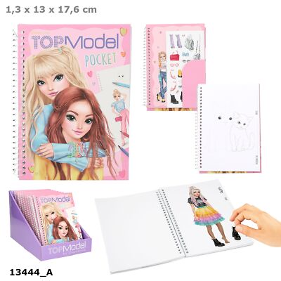 Stickerbuch Mädchen TOPModel Pocket Malbuch Depesche 13444