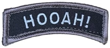 HOOAH! TAG ROCKER ARC TAB MILITARY HOOK SWAT TACTICAL MORALE PATCH