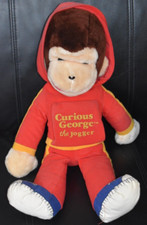 Vintage 18" Plush Curious George The Jogger Monkey Doll Knickerbocker Toys