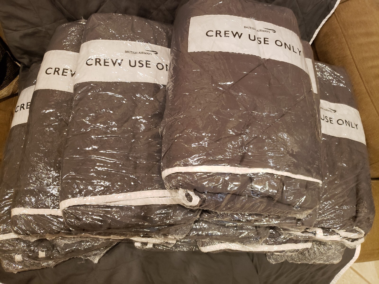 New British Airways Blanket Crew 1st Class Double Layer Sleeping Bag