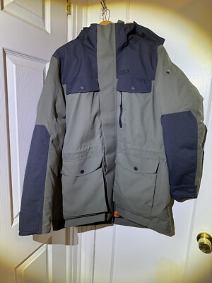 Jack Wolfskin Glacier Bay Parka 5087003 Size Medium Men Color Olive Black Orange