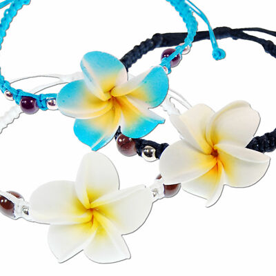 Seestern Armband Modeschmuck Frangipani Blüten / Blumen Design variable Größe