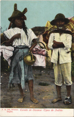 PC MEXIKO, OAXACA, TIPOS DE INDIOS, alte Postkarte (b42250)