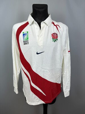 レア イングランド代表 NIKE 2007 ラグビーワールドカップ ラガーシャツ ENGLAND 2007 RUGBY JERSEY WORLD CUP SHIRT NIKE 234517-101 MENS