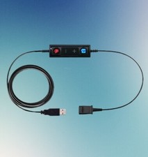 Plantronics Compatible USB Adapter Cable With Mute and Volume Control