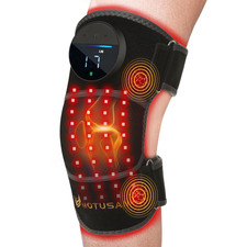 Red Light Therapy Knee Brace,Knee Massager with 660Nm  850Nm Red Light Therapy,