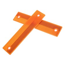 2Pcs Acrylic Rectangular Guardrail Reflective Markers Reusable Road Safety Signs