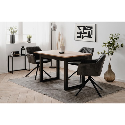 Esstisch DENVER - Artisan Eiche - anthrazit - 120-160x90 cm Esszimmertisch - Bild 8 von 9