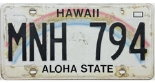 *BARGAIN BIN*  Hawaii Rainbow License Plate #MNH 794