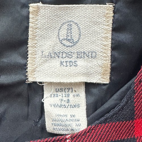 Lands' End Girls Size 7 School Uniform Pleated Jumper Dress Red Blue Plaid - Picture 4 of 6