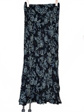 Uniform John Paul Richard sz M floral blue boho skirt 330